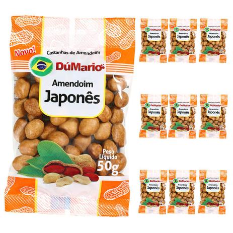Kit 10 Pacotes Amendoim Japonês Tradicional 50 gramas - Amendoim dumario Menor preço em Kit 10 Pacotes Amendoim Japonês Tradicional 50 gramas - Amendoim dumario