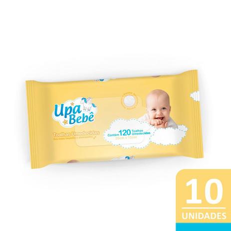 Kit 10 pacotes de Toalha Umedecida Upa Bebe c/1.200unid - Upa Bebe Menor preço em Kit 10 pacotes de Toalha Umedecida Upa Bebe c/1.200unid - Upa Bebe