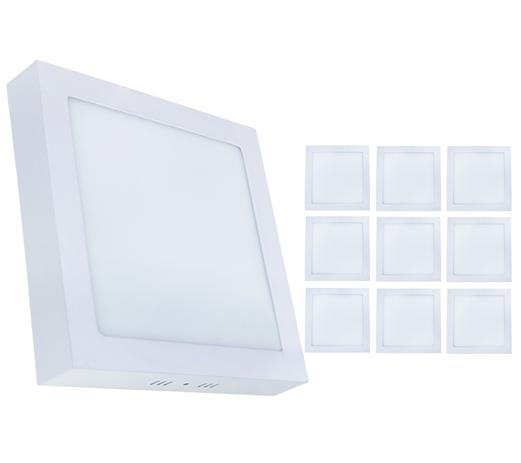 Kit 10 Painel Plafon Led 18w Quadrado Sobrepor Branco Frio - - é boa?