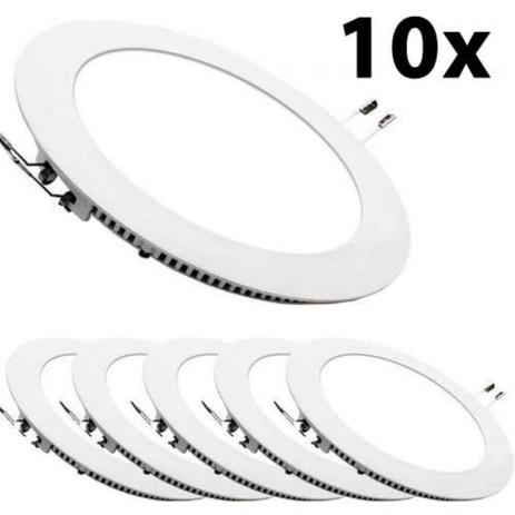 Kit 10 Painel Plafon Led Embutido Redondo 36w Branco Frio 6000k - Allight Menor preço em Kit 10 Painel Plafon Led Embutido Redondo 36w Branco Frio 6000k - Allight