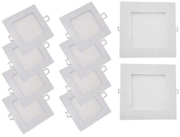 Kit 10 Painel Plafon Led Embutir Quadrado 6w Branco frio 6000k - Allight é boa?