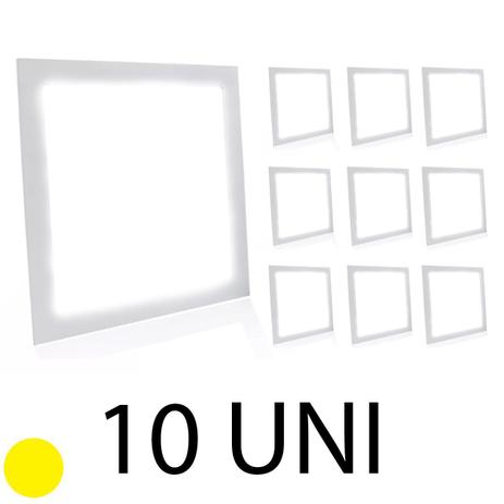 Kit 10 Painel Plafon Luminária Led 25w Quadrado Slim Embutir Branco Frio Iluminação Decoração - Super Led Menor preço em Kit 10 Painel Plafon Luminária Led 25w Quadrado Slim Embutir Branco Frio Iluminação Decoração - Super Led