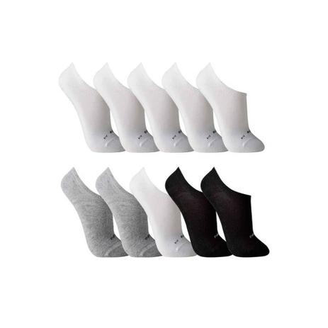 Kit 10 Pares de Meias Lupo Sport 3270-954 Sapatilha Invisível  - Branco/Preto/Cinza é boa?
