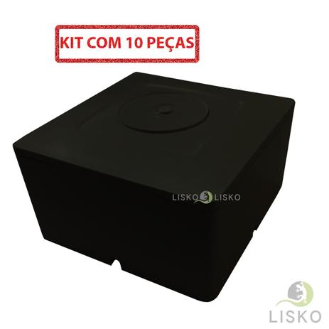 Kit 10 Pçs Caixa Sobrepor Cftv Quadrada Preta 8,5x8,5x4,5cm - Multitoc Menor preço em Kit 10 Pçs Caixa Sobrepor Cftv Quadrada Preta 8,5x8,5x4,5cm - Multitoc