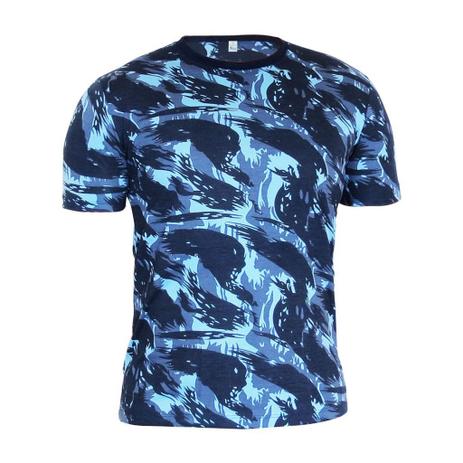 Camiseta camuflada azul Outlet