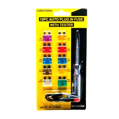 Kit 10 Peças Fusíveis Automóvel Com Chave de Testes - DTUP Menor preço em Kit 10 Peças Fusíveis Automóvel Com Chave de Testes - DTUP