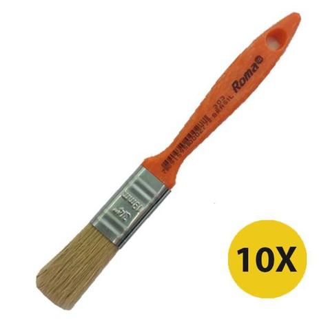Kit 10 Pincel Trincha 3/4 Polegada Roma Verniz 303 Madeira Menor preço em Kit 10 Pincel Trincha 3/4 Polegada Roma Verniz 303 Madeira