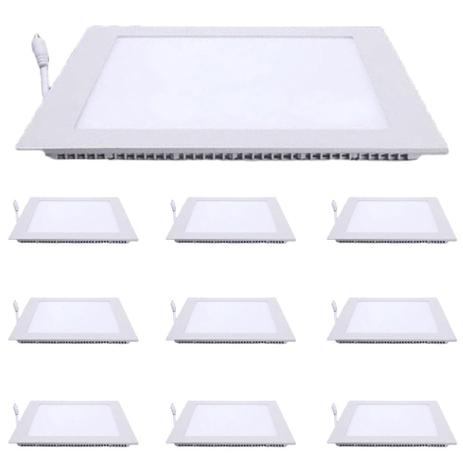 Kit 10 Plafon 25w Luminária Led Embutir Quadrada Fria Spot - Briwax Menor preço em Kit 10 Plafon 25w Luminária Led Embutir Quadrada Fria Spot - Briwax