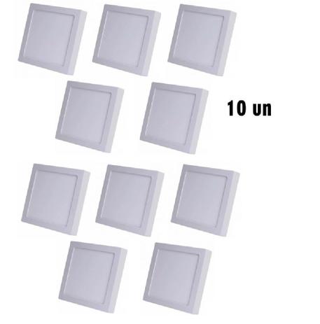 Kit 10 Plafon Painel LED Sobrepor Quadrado 36w Branco Frio 6000K - Allight Menor preço em Kit 10 Plafon Painel LED Sobrepor Quadrado 36w Branco Frio 6000K - Allight