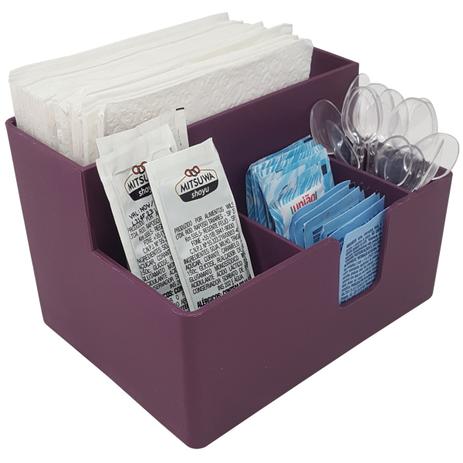 Kit 10 Porta Sachê Guardanapos Açúcar Organizadores Bancada Purple - Coza Menor preço em Kit 10 Porta Sachê Guardanapos Açúcar Organizadores Bancada Purple - Coza