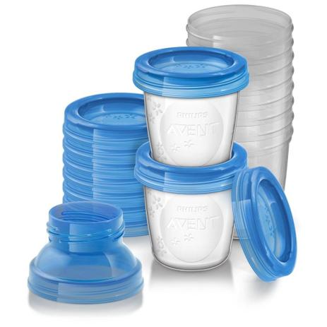 Kit 10 potes para Armazenamento de Leite Materno Philips Avent Menor preço em Kit 10 potes para Armazenamento de Leite Materno Philips Avent
