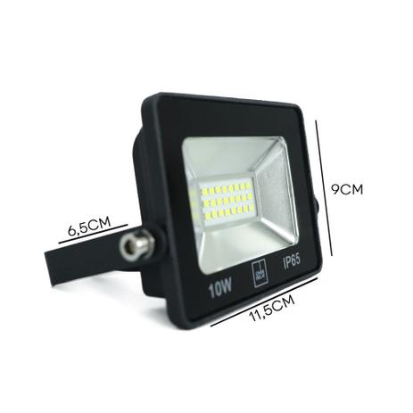Kit 10 Refletor Led Holofote 10w Branco Frio Resistente Água 110V - Chandelie Menor preço em Kit 10 Refletor Led Holofote 10w Branco Frio Resistente Água 110V - Chandelie