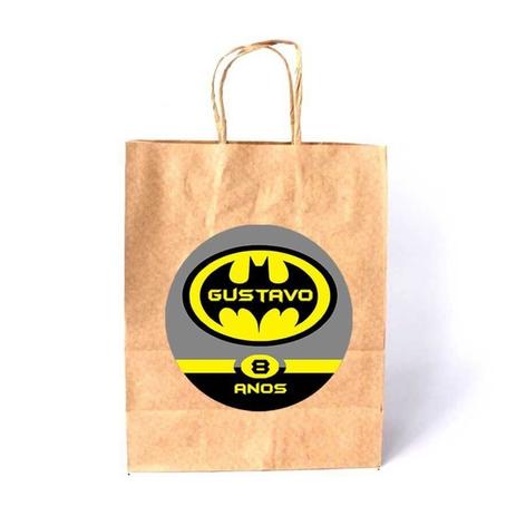 Kit 10 Sacola De Papel Kraft Personalizada Batman - Aluá festas é ruim? Kit 10 Sacola De Papel Kraft Personalizada Batman - Aluá festas é boa?