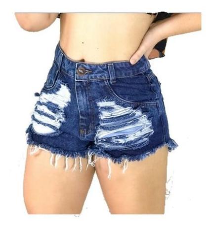 short jeans feminino destroyed
