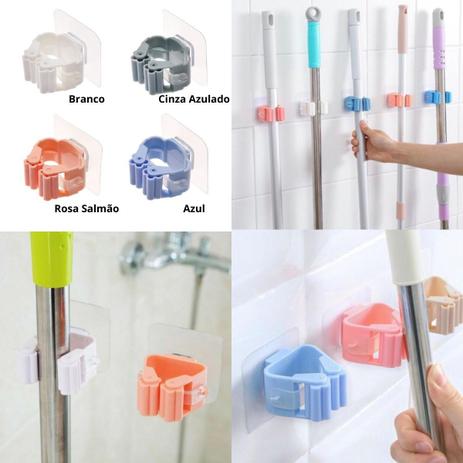 Kit 10 Suportes Porta Vassoura Rodo Organizador Acessórios Aguenta 10kgs Auto Adesivo Multiuso Lavanderia Banheiro - Porto7 Menor preço em Kit 10 Suportes Porta Vassoura Rodo Organizador Acessórios Aguenta 10kgs Auto Adesivo Multiuso Lavanderia Banheiro - Porto7
