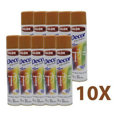 Kit 10 Tinta Spray Colorgin Uso Geral Cor Marrom Barroco Menor preço em Kit 10 Tinta Spray Colorgin Uso Geral Cor Marrom Barroco