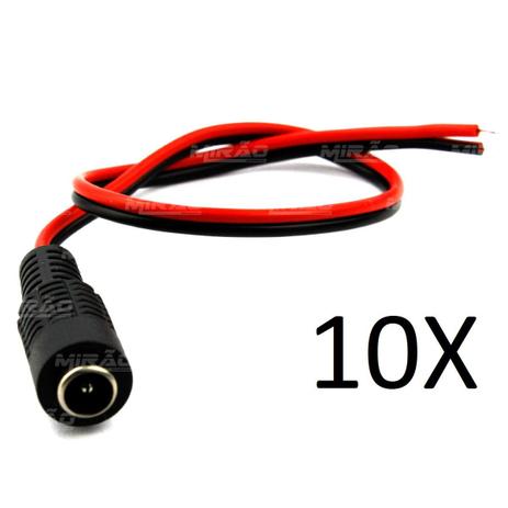 Kit 10 un Conector PLUG P4 Com Rabicho Fêmea Para CAMERA CFTV - LKL-402 - Dmix Menor preço em Kit 10 un Conector PLUG P4 Com Rabicho Fêmea Para CAMERA CFTV - LKL-402 - Dmix