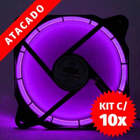 Kit 10 Un. Cooler Fan 120MM Com Led DX-12F-roxo - Dex Menor preço em Kit 10 Un. Cooler Fan 120MM Com Led DX-12F-roxo - Dex
