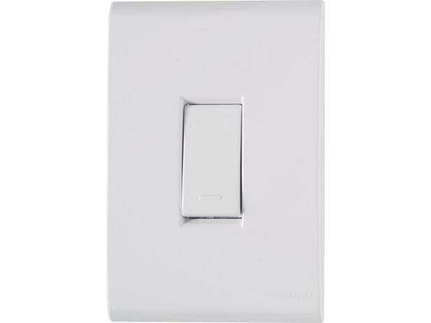 Kit 10 uni conjunto placa 4x2 + 1 interruptor simples termopl 10a 250v linha liz branco tramontina Menor preço em Kit 10 uni conjunto placa 4x2 + 1 interruptor simples termopl 10a 250v linha liz branco tramontina
