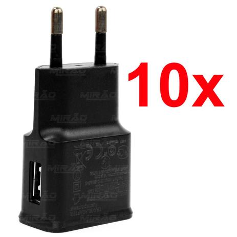 Kit 10 Unidades Carregador USB V8 2000mA para Samsung IOS Preto - AD0012-B - Dmix Menor preço em Kit 10 Unidades Carregador USB V8 2000mA para Samsung IOS Preto - AD0012-B - Dmix