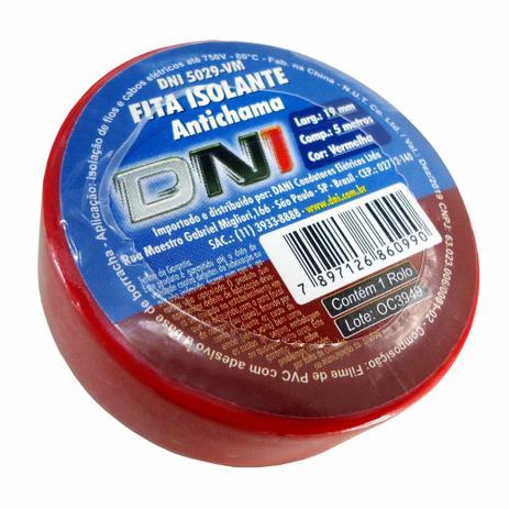 Kit 10 Unidades - Fita Isolante Vermelha 5m - DNI 5029 VM é ruim? Kit 10 Unidades - Fita Isolante Vermelha 5m - DNI 5029 VM é boa?
