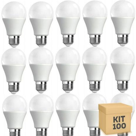Kit 100 Lampada Led 9,5w Bulbo A60 Bivolt Branca - Amarela Inmetro - Iluminim led Menor preço em Kit 100 Lampada Led 9,5w Bulbo A60 Bivolt Branca - Amarela Inmetro - Iluminim led