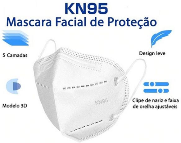 Kit 100 Máscaras c/ 5 Camadas Kn95 Proteção Respiratória clipe nasal Pff2 N95 - Branca - Feita No Brasil - Mikah777 Menor preço em Kit 100 Máscaras c/ 5 Camadas Kn95 Proteção Respiratória clipe nasal Pff2 N95 - Branca - Feita No Brasil - Mikah777