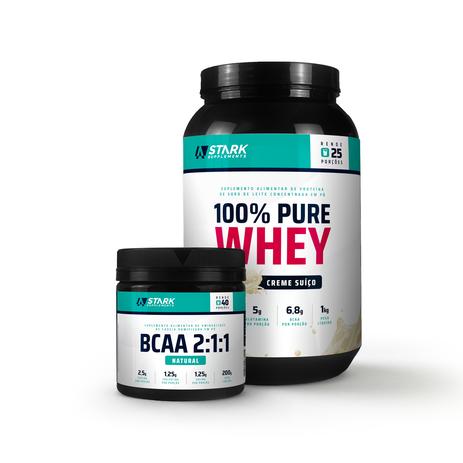 Kit 100 Pure Whey + BCAA 2:1:1 - Stark Supplements Menor preço em Kit 100 Pure Whey + BCAA 2:1:1 - Stark Supplements