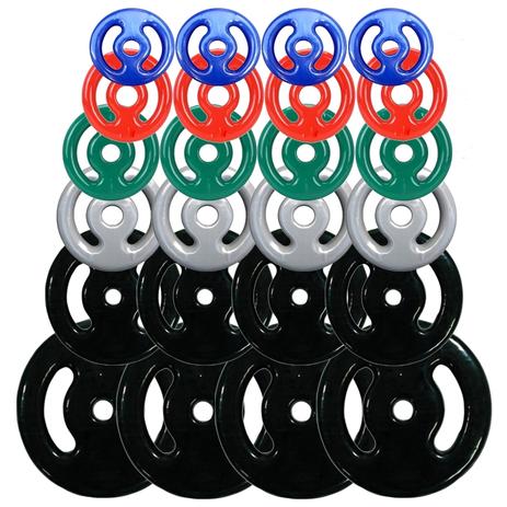 Kit 100kg. anilha emborrachada funcional, cross fitness rythmoon - cd Menor preço em Kit 100kg. anilha emborrachada funcional, cross fitness rythmoon - cd