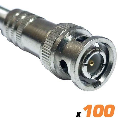 Kit 100x Conector BNC Segurimax Soldado Com Mola 25434 Menor preço em Kit 100x Conector BNC Segurimax Soldado Com Mola 25434