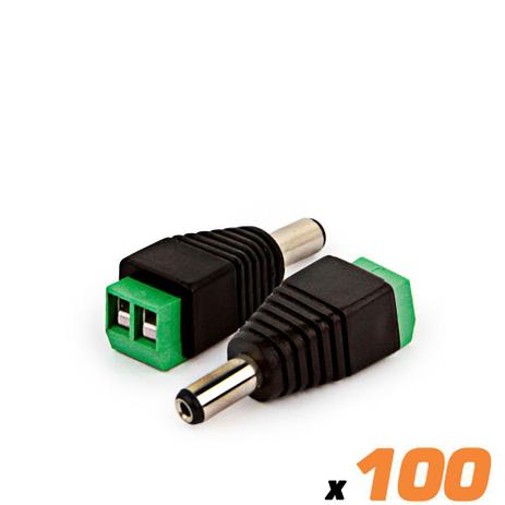 Kit 100x Conector P4 Macho Segurimax Alimentação CFTV 25436 Menor preço em Kit 100x Conector P4 Macho Segurimax Alimentação CFTV 25436