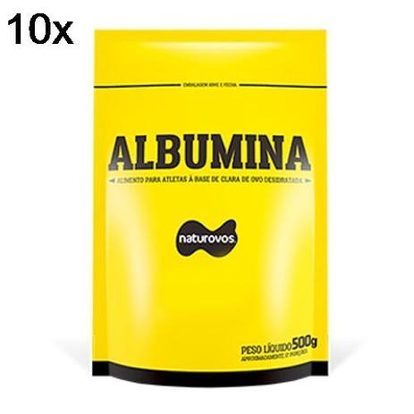 Kit 10X Albumina - 500g Refil Chocolate - Naturovos Menor preço em Kit 10X Albumina - 500g Refil Chocolate - Naturovos