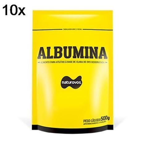 Kit 10X Albumina - 500g Refil Natural - Naturovos Menor preço em Kit 10X Albumina - 500g Refil Natural - Naturovos