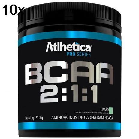 Kit 10X BCAA 2:1:1 Pro Series - 210g Limão - Atlhetica Nutrition Menor preço em Kit 10X BCAA 2:1:1 Pro Series - 210g Limão - Atlhetica Nutrition