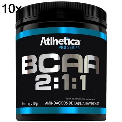 Kit 10X BCAA 2:1:1 Pro Series - 210g Tangerina - Atlhetica Nutrition Menor preço em Kit 10X BCAA 2:1:1 Pro Series - 210g Tangerina - Atlhetica Nutrition