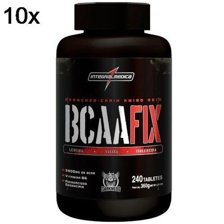 Kit 10X BCAA Fix Darkness - 240 Tabletes - IntegralMédica - Integralmedica Menor preço em Kit 10X BCAA Fix Darkness - 240 Tabletes - IntegralMédica - Integralmedica