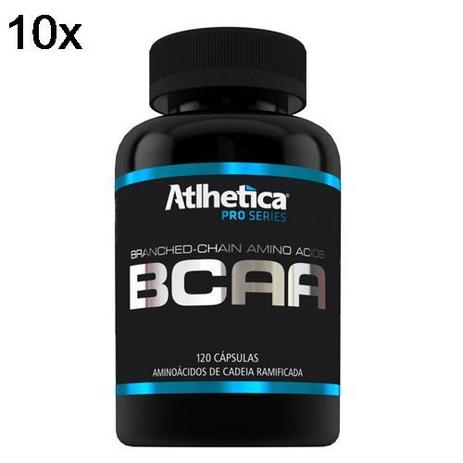 Kit 10X Bcaa Pro Series - 120 Cápsulas - Atlhetica Nutrition Menor preço em Kit 10X Bcaa Pro Series - 120 Cápsulas - Atlhetica Nutrition