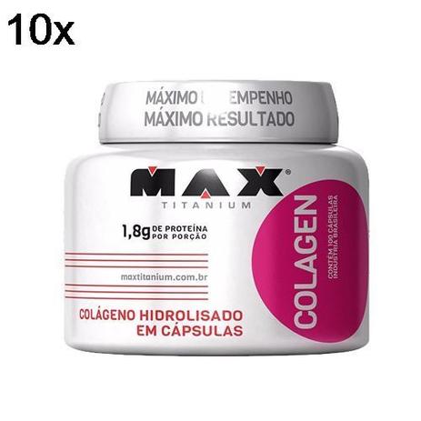Kit 10X Colagen 500 - 100 Cápsulas - Max Titanium é boa?