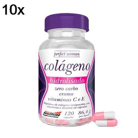 Kit 10X Colágeno Hidrolisado - 120 Cápsulas - New Millen Menor preço em Kit 10X Colágeno Hidrolisado - 120 Cápsulas - New Millen