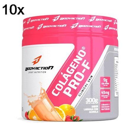 Kit 10X Colágeno Hidrolisado Clinical Skin - 300g Laranja com Acerola - BodyAction Menor preço em Kit 10X Colágeno Hidrolisado Clinical Skin - 300g Laranja com Acerola - BodyAction