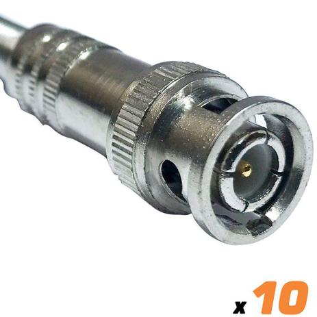 Kit 10x Conector BNC Segurimax Soldado Com Mola 25434 Menor preço em Kit 10x Conector BNC Segurimax Soldado Com Mola 25434