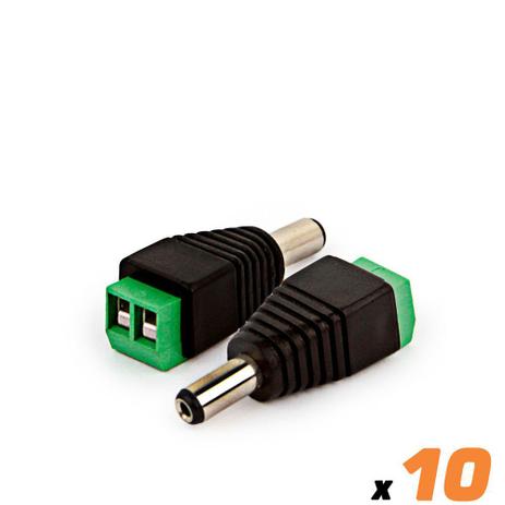 Kit 10x Conector P4 Macho Segurimax Alimentação CFTV 25436 Menor preço em Kit 10x Conector P4 Macho Segurimax Alimentação CFTV 25436