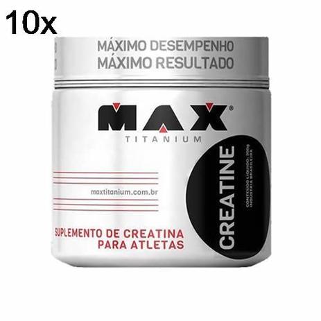 Kit 10X Creatine - 100g - Max Titanium Menor preço em Kit 10X Creatine - 100g - Max Titanium