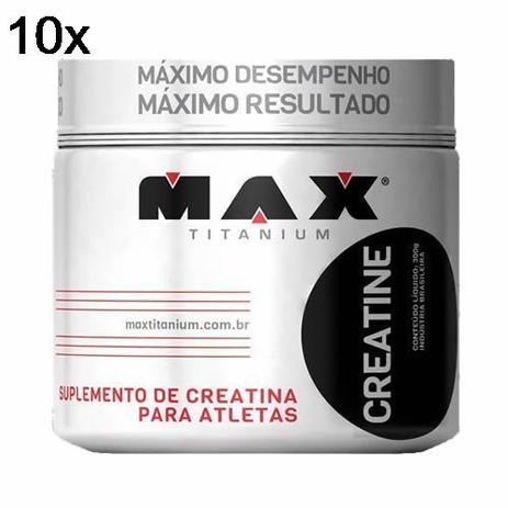 Kit 10X Creatine - 300g - Max Titanium Menor preço em Kit 10X Creatine - 300g - Max Titanium