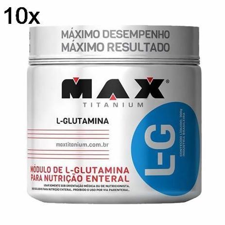Kit 10X Glutamina L-G - 150g - Max Titanium Menor preço em Kit 10X Glutamina L-G - 150g - Max Titanium