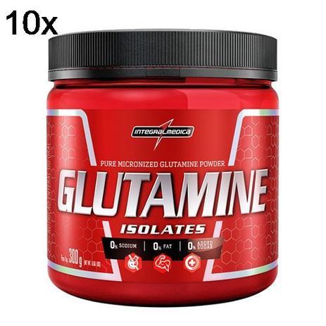 Kit 10X Glutamine Isolates - 300g - IntegralMédica - Integralmedica Menor preço em Kit 10X Glutamine Isolates - 300g - IntegralMédica - Integralmedica