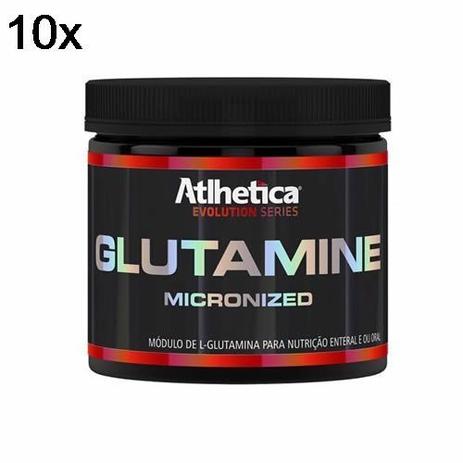 Kit 10X Glutamine Micronized Evolution Series - 300g Glutamina - Atlhetica Nutrition Menor preço em Kit 10X Glutamine Micronized Evolution Series - 300g Glutamina - Atlhetica Nutrition
