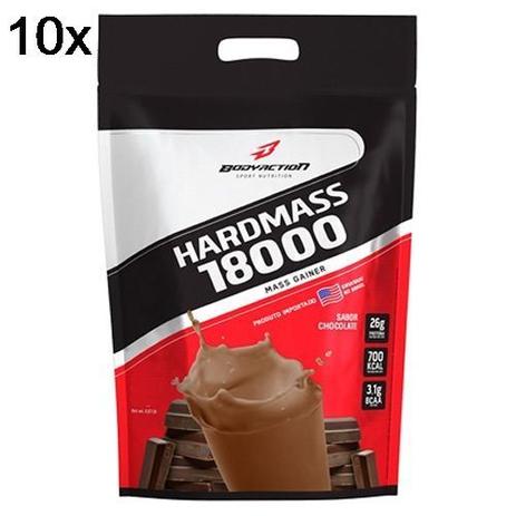 Kit 10X Hard Mass 18000 - 3000g Chocolate - BodyAction Menor preço em Kit 10X Hard Mass 18000 - 3000g Chocolate - BodyAction