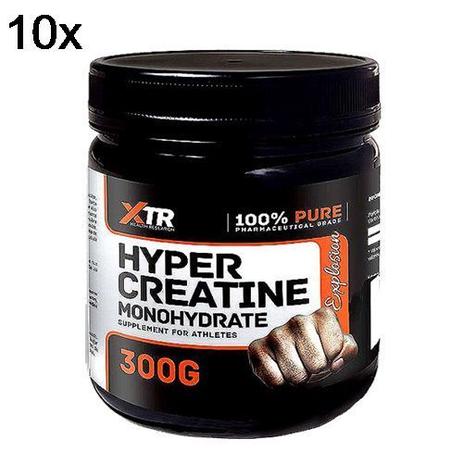 Kit 10X Hyper Creatine Monohydrate - 300g - XTR - Xtr nutrition Menor preço em Kit 10X Hyper Creatine Monohydrate - 300g - XTR - Xtr nutrition