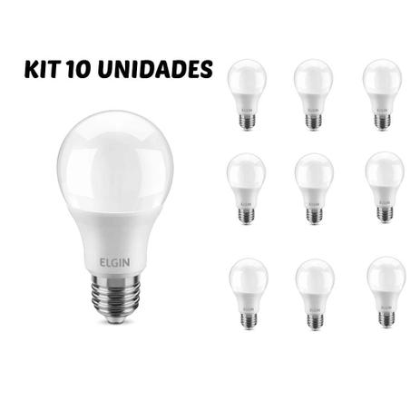 Kit 10x LÂMPADA LED BULBO 9W 6500K BRANCO FRIO ELGIN A60 BIVOLT Menor preço em Kit 10x LÂMPADA LED BULBO 9W 6500K BRANCO FRIO ELGIN A60 BIVOLT